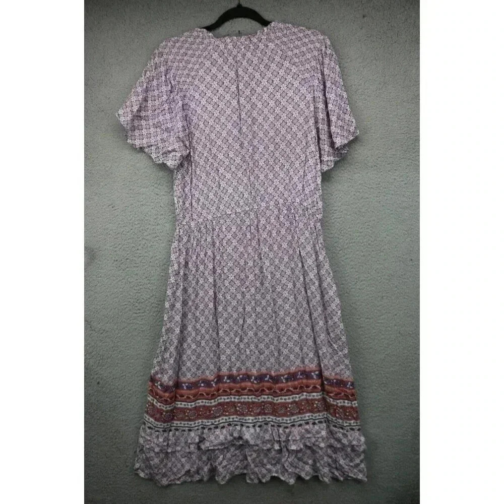 Knox Rose Floral Midi Dress-Size Medium-Prairie Dress-Boho - Picture 7 of 8